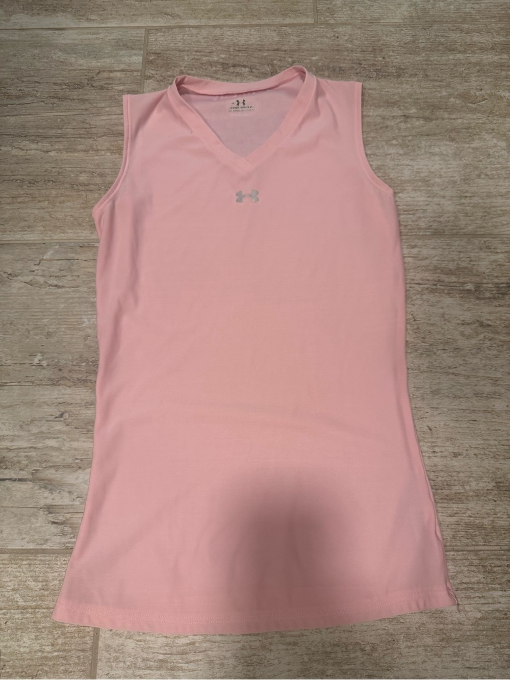 Under Armour Light Pink V-Neck Athletic Tank Top